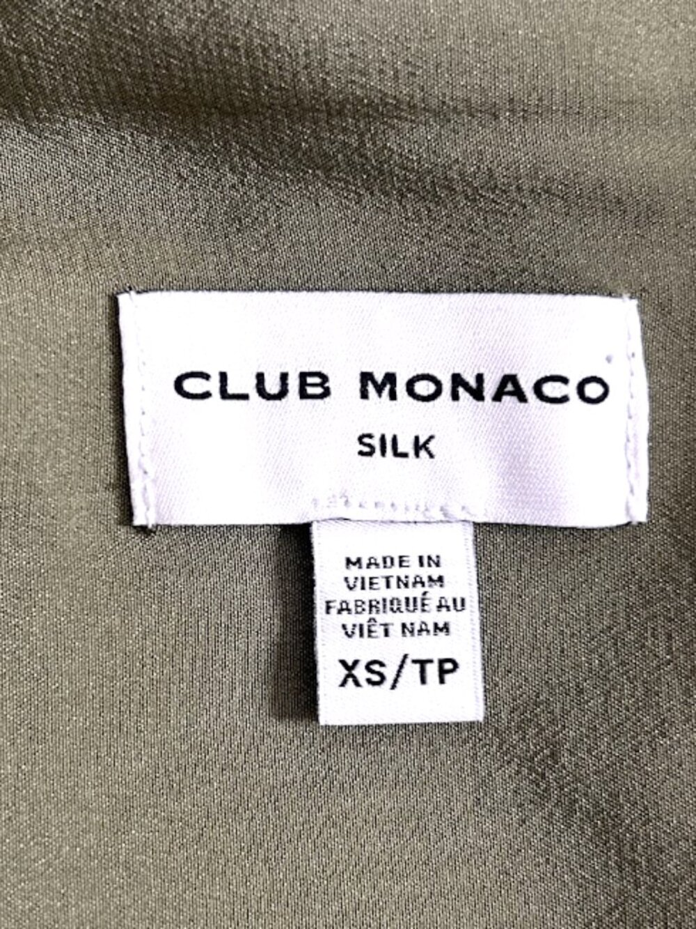 Club Monaco Silk Blouse – Green